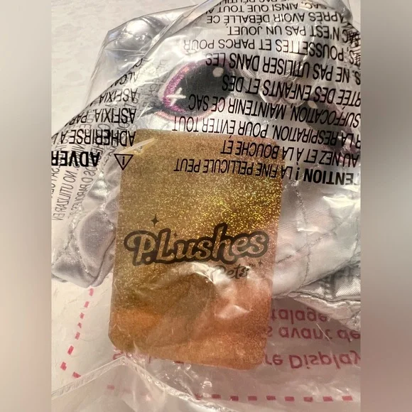 Gund Silver Elephant Stuffed Animal with Purple Eyes - Picture 4 of 5